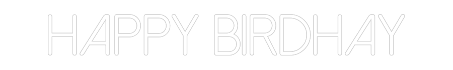 Neonflex® Happy birdhay Neonflex | Avisos en Neónflex | avisos personalizados en neonled