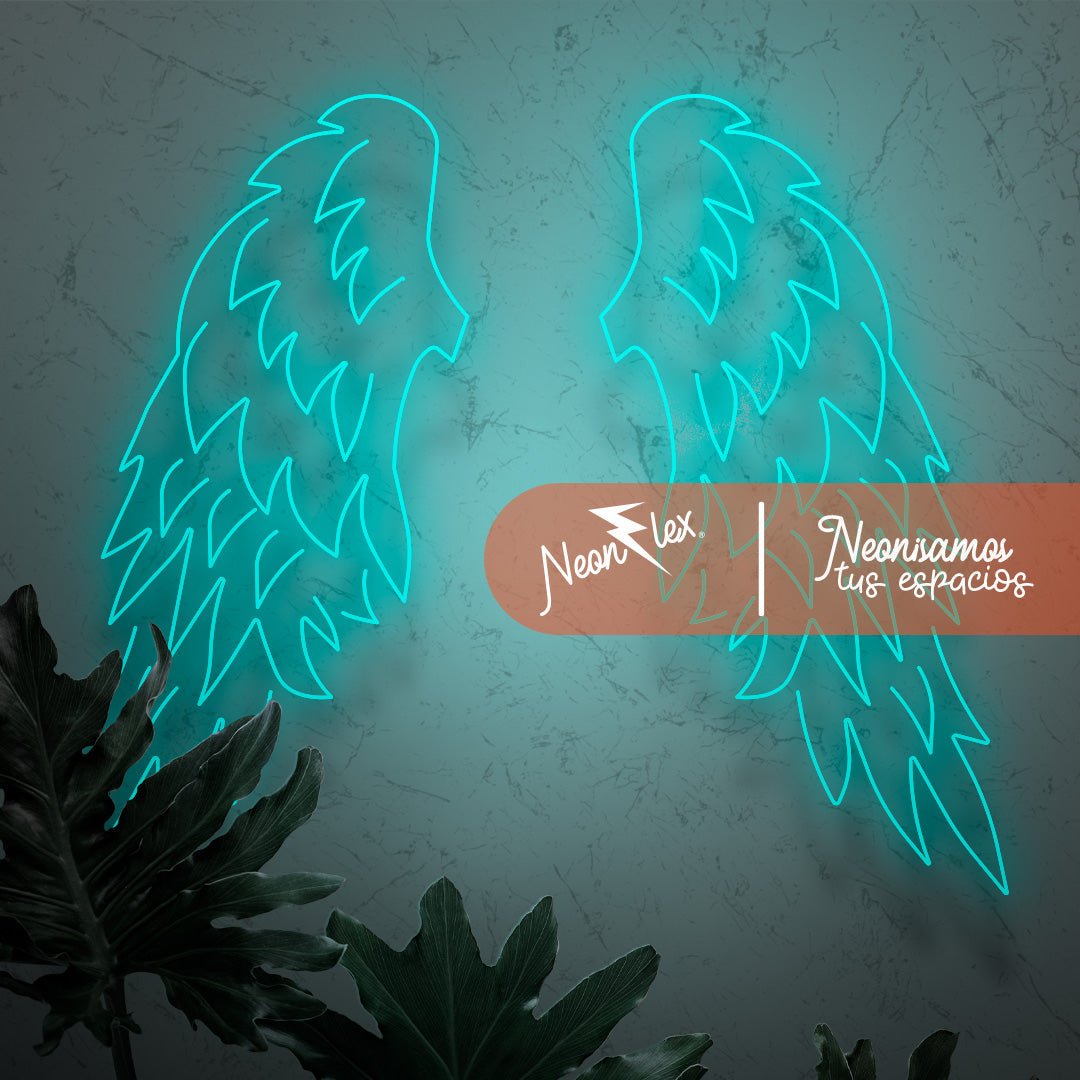 Alas Caidas en neon 70x60 cm My Store