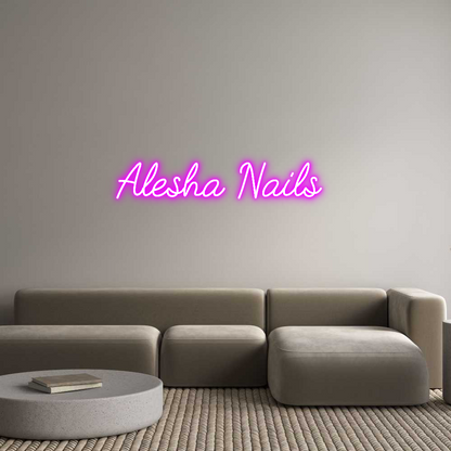 Neonflex® Alesha Nails Neonflex | Avisos en Neónflex | avisos personalizados en neonled