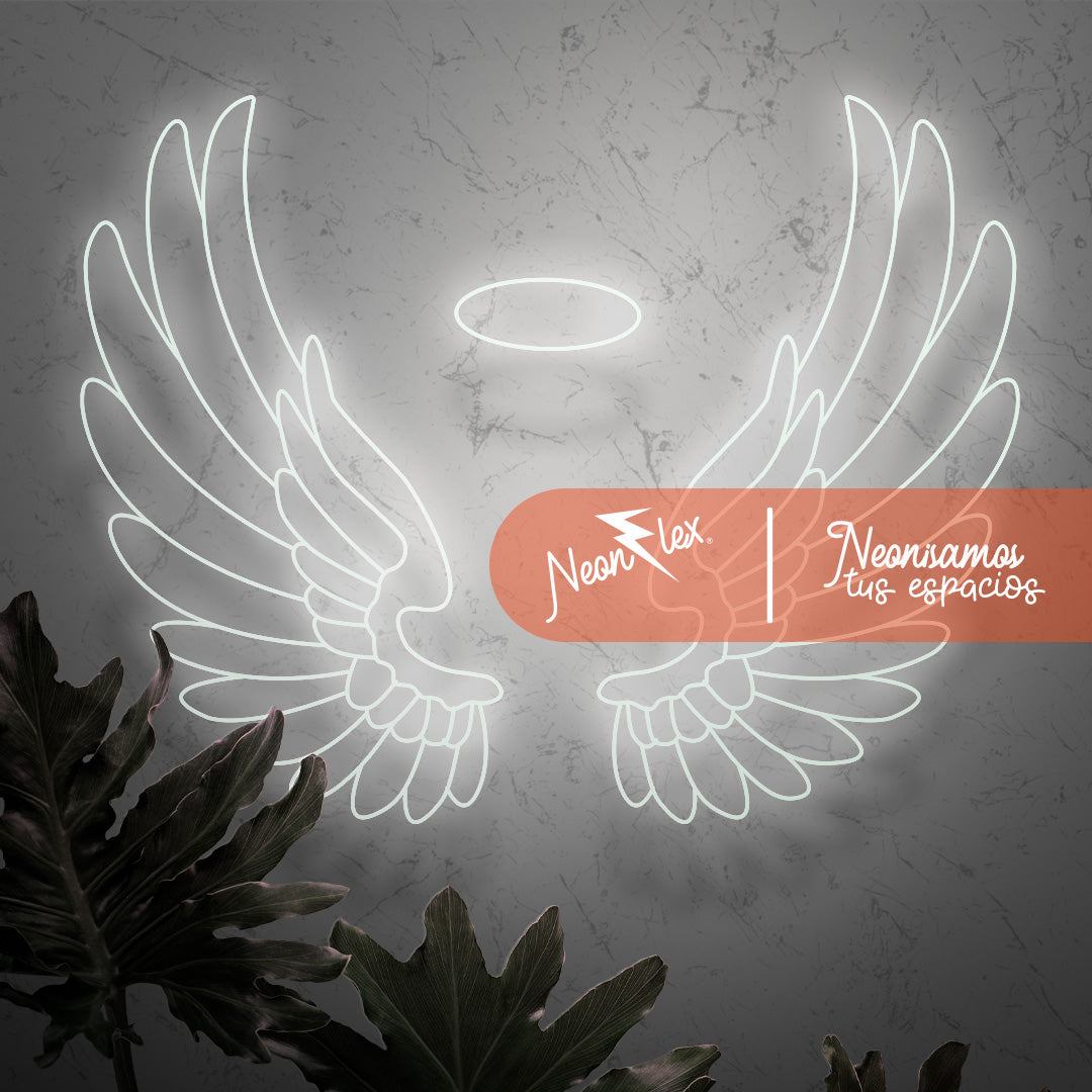 Alas Angel en neon 225x175 cm – Neonflex, Avisos en Neónflex