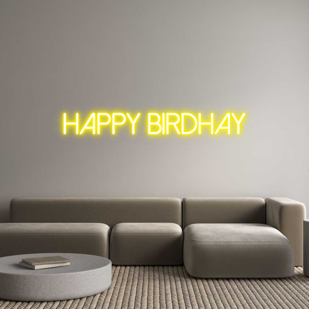 Neonflex® Happy birdhay Neonflex | Avisos en Neónflex | avisos personalizados en neonled
