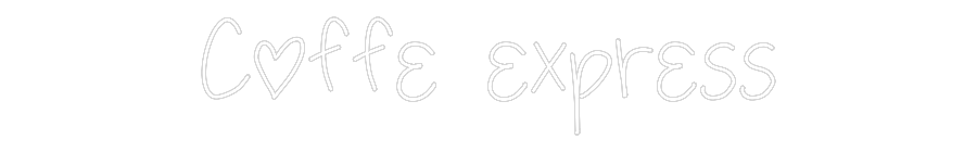 Neonflex® Coffe express Neonflex | Avisos en Neónflex | avisos personalizados en neonled