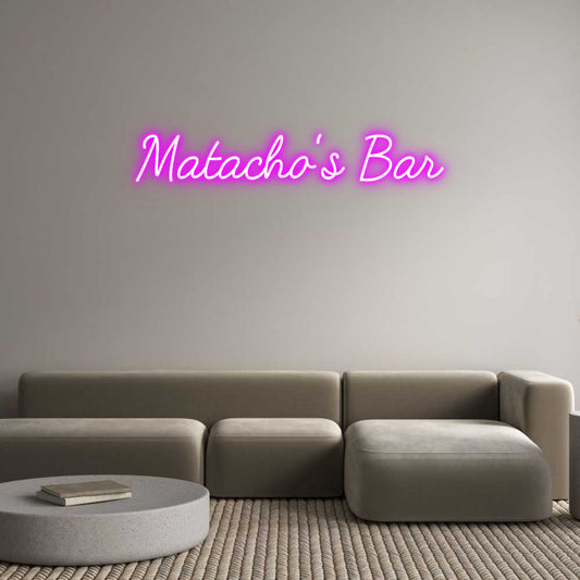 Neonflex® Matacho's Bar Neonflex | Avisos en Neónflex | avisos personalizados en neonled